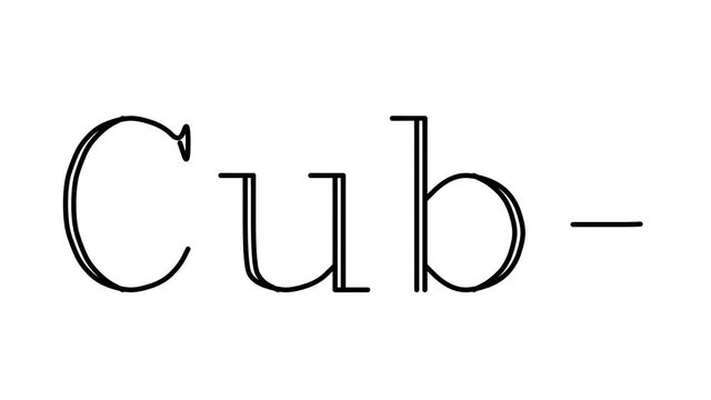 Cube Animated Handwriting Text in Serif Fonts and Weights