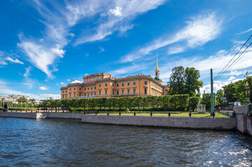 View of Mikhailovsky Castle in Saint-Petersburg