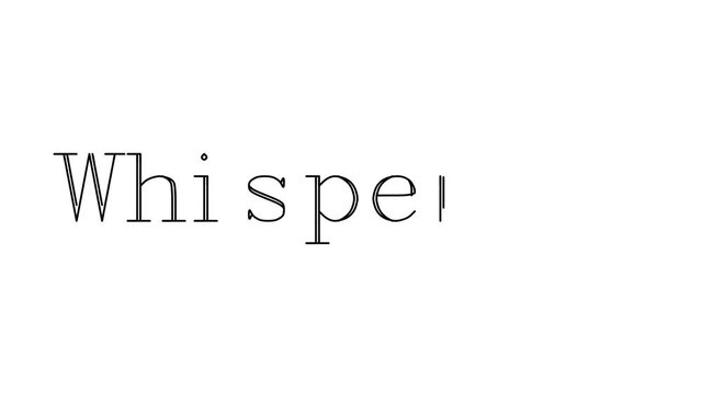 Whispering Animated Handwriting Text in Serif Fonts and Weights