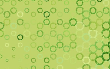Fototapeta premium Light Green, Yellow vector layout with circle shapes.