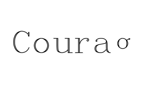 Courage Animated Handwriting Text in Serif Fonts and Weights