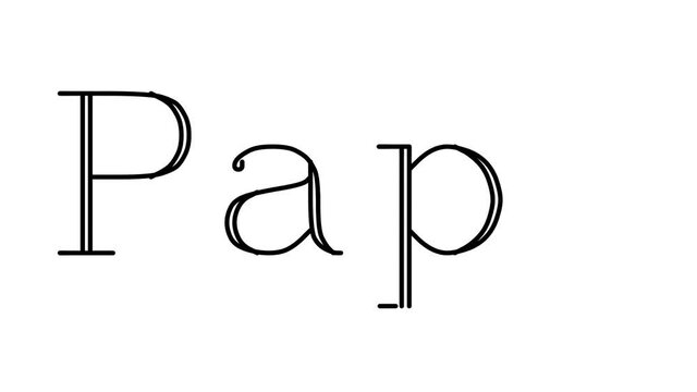 Papa Animated Handwriting Text in Serif Fonts and Weights