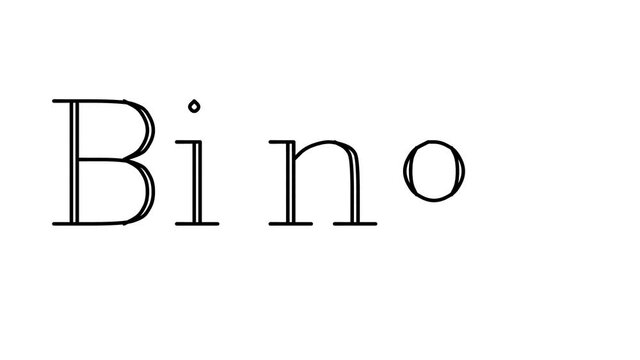 Bingo Animated Handwriting Text in Serif Fonts and Weights