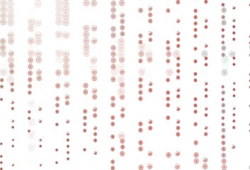 Light Red vector background with xmas snowflakes.