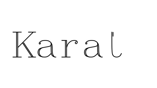Karate Animated Handwriting Text in Serif Fonts and Weights