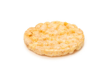 Rice wafer isolated on white background.