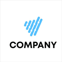 letter D with data  logo