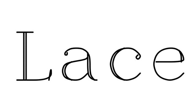 Lace Animated Handwriting Text in Serif Fonts and Weights