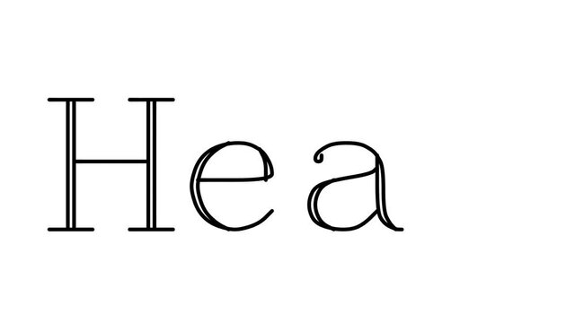 Head Animated Handwriting Text in Serif Fonts and Weights