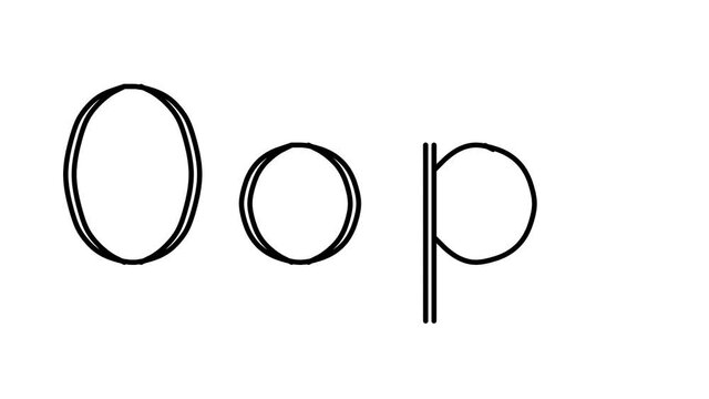 Oops Animated Handwriting Text in Serif Fonts and Weights