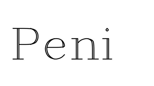 Penis Animated Handwriting Text in Serif Fonts and Weights