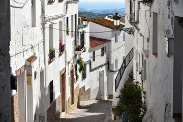 Fototapeta premium beautiful white village, Casares, Spain 
