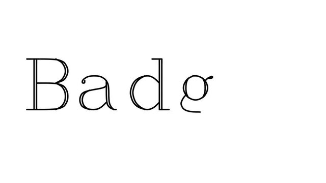 Badger Animated Handwriting Text in Serif Fonts and Weights