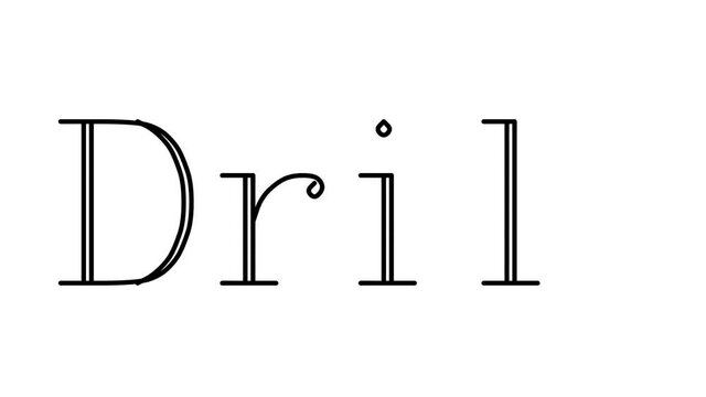Drill Animated Handwriting Text in Serif Fonts and Weights