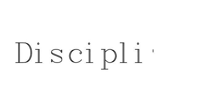 Discipline Animated Handwriting Text in Serif Fonts and Weights