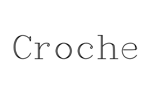 Crochet Animated Handwriting Text in Serif Fonts and Weights
