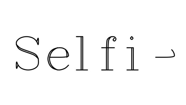 Selfie Animated Handwriting Text in Serif Fonts and Weights