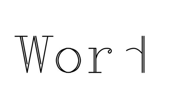 Words Animated Handwriting Text in Serif Fonts and Weights