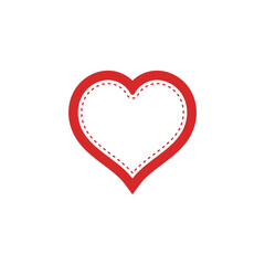 Heart Red Icon line Vector , Love Symbol Valentine s Day stock vector illustration on white background