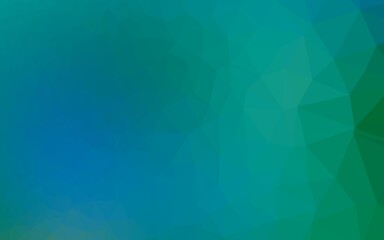 Light Blue, Green vector blurry triangle pattern.