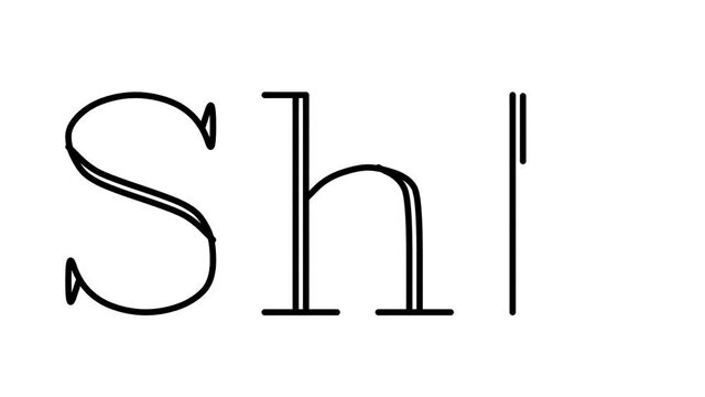 Shh Animated Handwriting Text in Serif Fonts and Weights