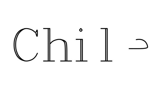 Chile Animated Handwriting Text in Serif Fonts and Weights