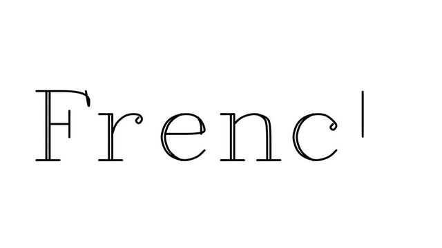 French Animated Handwriting Text in Serif Fonts and Weights