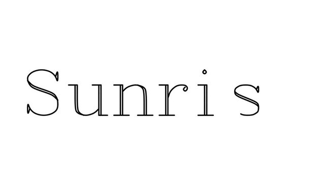 Sunrise Animated Handwriting Text in Serif Fonts and Weights