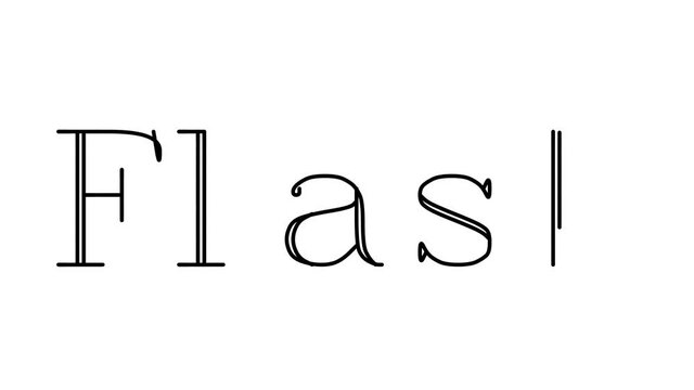 Flash Animated Handwriting Text in Serif Fonts and Weights
