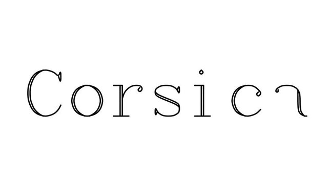 Corsica Animated Handwriting Text in Serif Fonts and Weights
