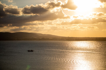 sunset over the sea