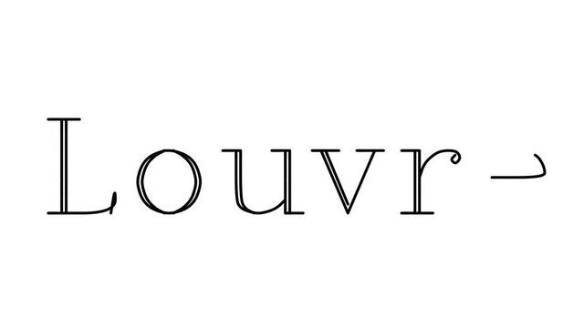 Louvre Animated Handwriting Text in Serif Fonts and Weights