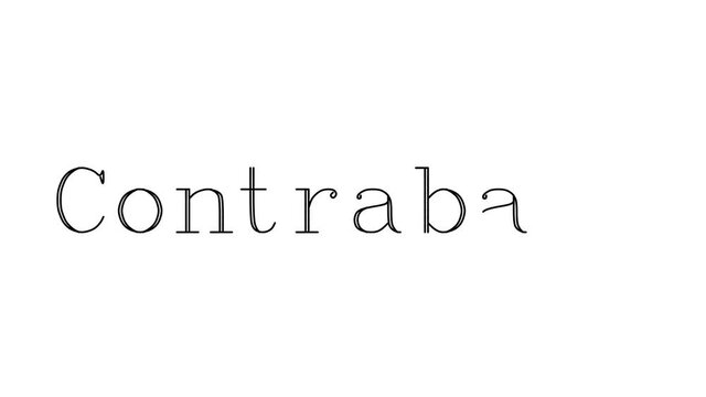 Contraband Animated Handwriting Text in Serif Fonts and Weights