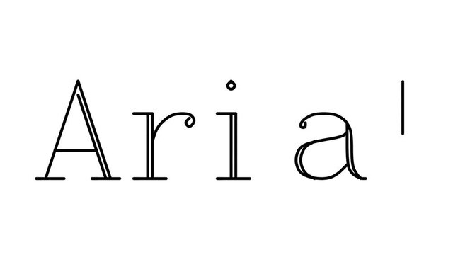 Arial Animated Handwriting Text in Serif Fonts and Weights