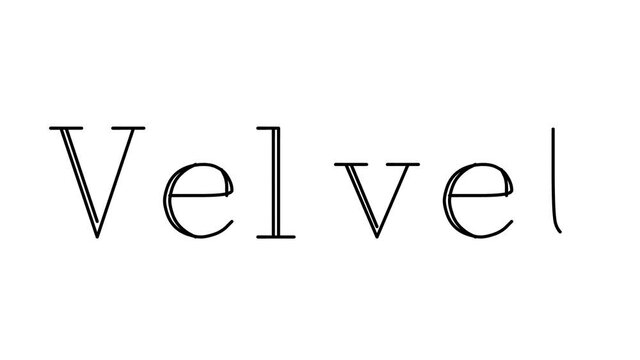 Velvet Animated Handwriting Text in Serif Fonts and Weights
