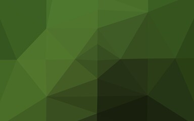Dark Green vector polygonal pattern.