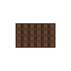 chocolate bar vector illustration dark chocolate on white background stock flat style