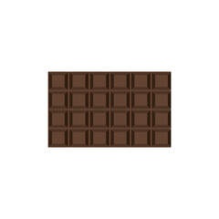 chocolate bar vector illustration dark chocolate on white background stock flat style
