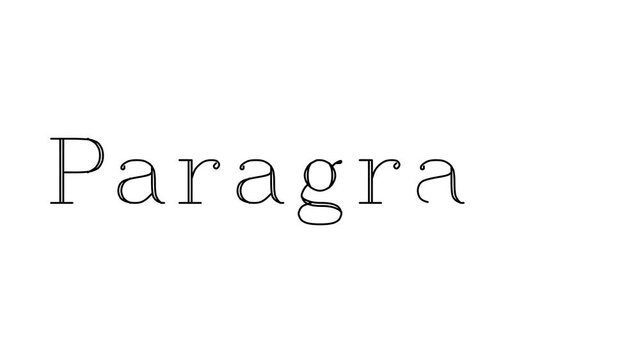 Paragraph Animated Handwriting Text in Serif Fonts and Weights