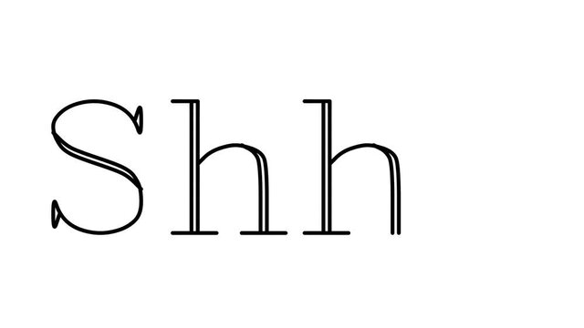 Shhh Animated Handwriting Text in Serif Fonts and Weights