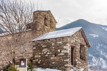Sant Roma de les Bons romanic church located at Encamp, Andorra