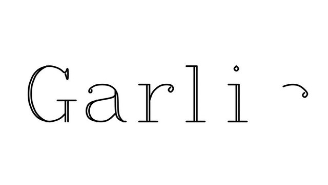 Garlic Animated Handwriting Text in Serif Fonts and Weights