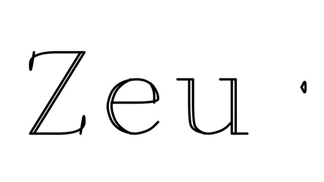 Zeus Animated Handwriting Text in Serif Fonts and Weights