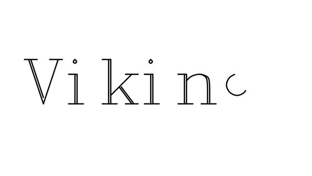 Vikings Animated Handwriting Text in Serif Fonts and Weights