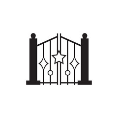 Fence icon logo design template