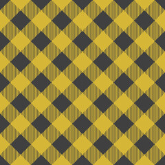 Lumberjack plaid seamless pattern. Vector illustration. Yellow color. Textile template.