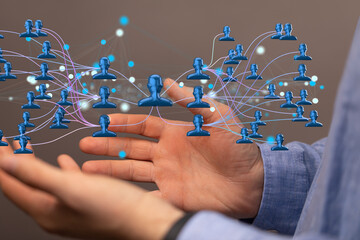 hierarchy connection team group digital