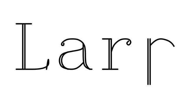 Larp Animated Handwriting Text in Serif Fonts and Weights