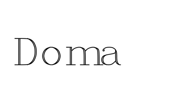Domain Animated Handwriting Text in Serif Fonts and Weights