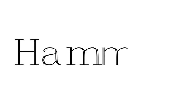 Hammer Animated Handwriting Text in Serif Fonts and Weights